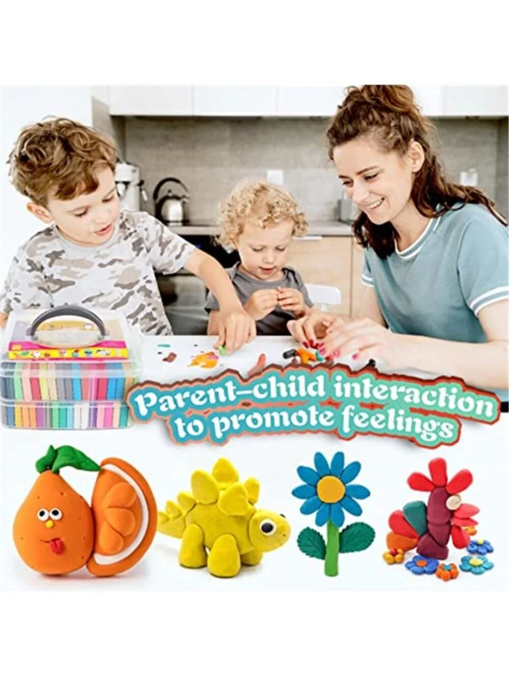 New Polymer Clay Set, 50 Colors Oven Bake Modeling Clay for Kids, Sculpting Tool